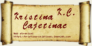 Kristina Čajetinac vizit kartica